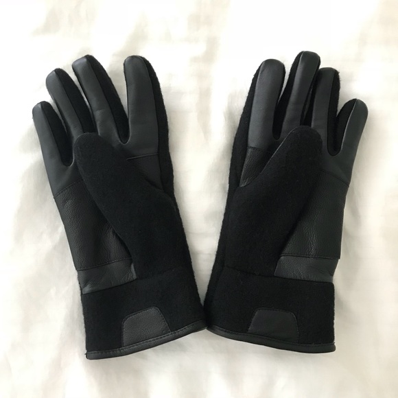 NWOT!! UGG® Men's Leather-Trimmed Smart Gloves - Picture 3 of 6